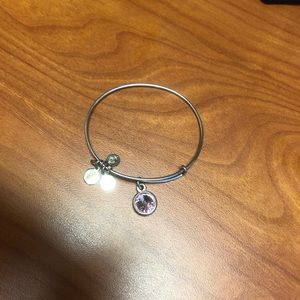 Alex and Ani June birthstone bangle in gold